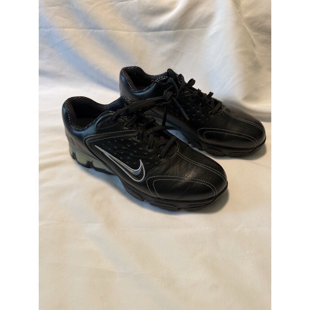 Nike Golf Power Channel Black Leather Cleated Shoes Men's 7.5
